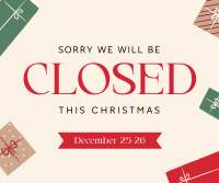 Christmas Closed Holiday Facebook post Image Preview