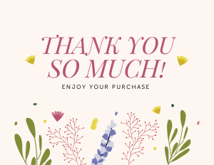 Flower Garden Thank You Card Image Preview