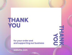 Mesmerizing Bubbles Thank You Card Image Preview