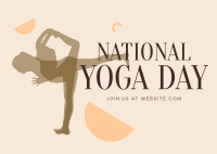 National Yoga Day Postcard Design