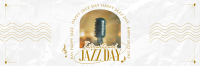 Elegant Jazz Day Twitter Header Image Preview