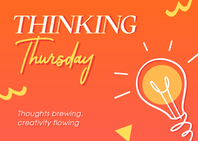 Thinking Thursday Thoughts Postcard Image Preview
