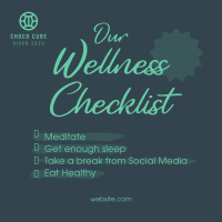 Wellness Checklist Instagram post Image Preview