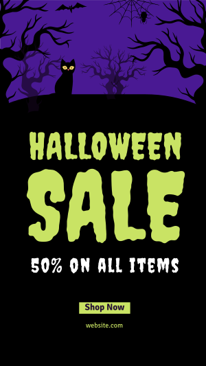 Spooky Midnight Sale Instagram story Image Preview