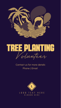 Minimalist Planting Volunteer Instagram Story Design