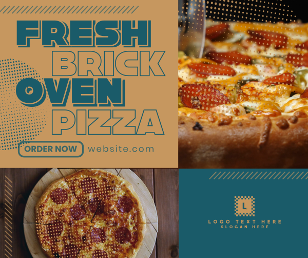 Yummy Brick Oven Pizza Facebook Post Design