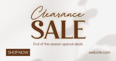 Minimalist Clearance Sale Facebook ad Image Preview