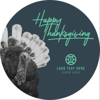 Thanksgiving Turkey Peeking LinkedIn profile picture Image Preview