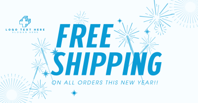 Free Shipping Sparkles Facebook ad Image Preview