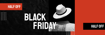 Classy Black Friday Hat Twitter header (cover) Image Preview