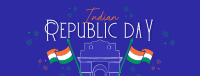 Festive Quirky Republic Day Facebook cover Image Preview