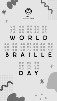 Braille Day Doodle Instagram Story Design