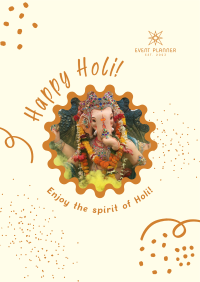 Happy Holi Celebration Flyer Design