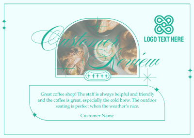 Testimonials Coffee Review Postcard Image Preview