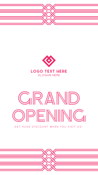 Minimalist Art Deco Grand Opening Facebook story Image Preview