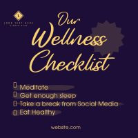 Wellness Checklist Linkedin Post Image Preview