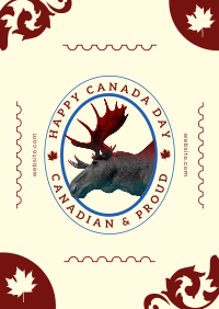 Canada Day Moose Poster Image Preview