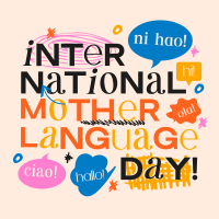 Doodle International Mother Language Day Instagram Post Design