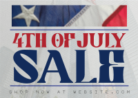 Minimalist 4th of July Sale Postcard Image Preview