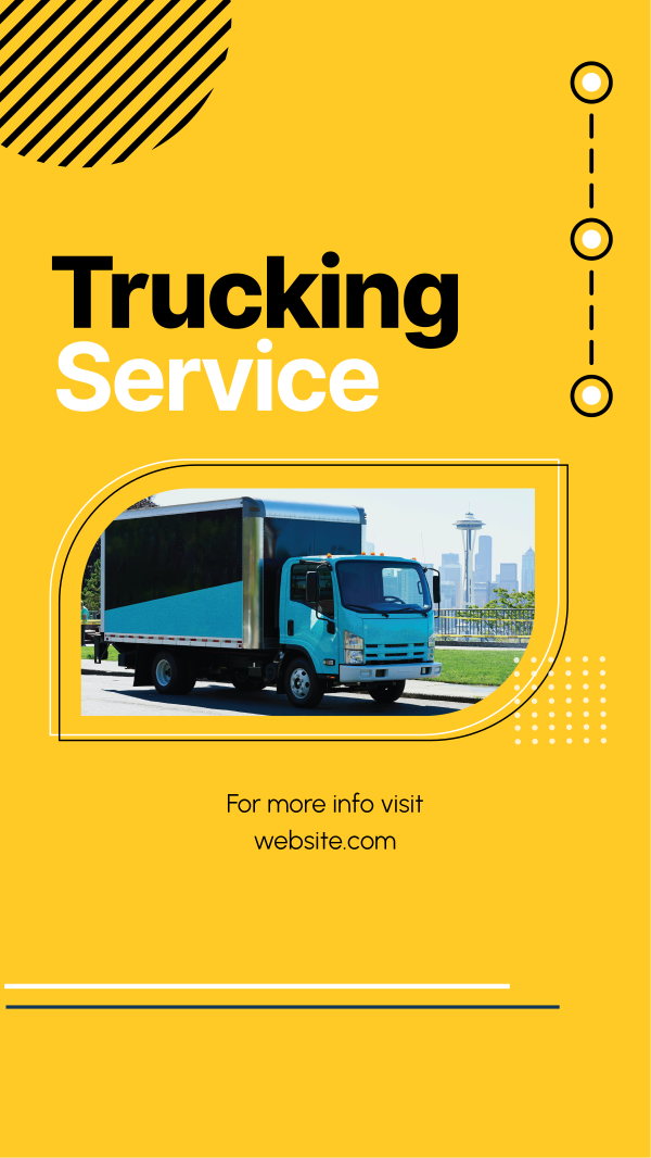 Trucking lines Instagram Story Design Image Preview