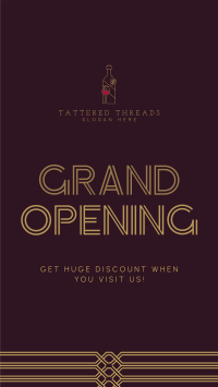 Art Deco Grand Opening TikTok Video Image Preview