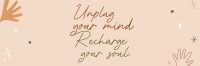 Unplug your mind Twitter Header Design