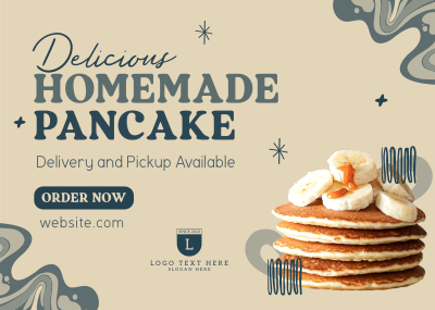 Homemade Pancakes Postcard Image Preview