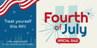 Fourth of July Promo Twitter Post Design