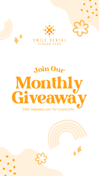 Monthly Giveaway Facebook story Image Preview