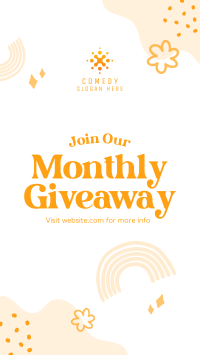 Monthly Giveaway Facebook story Image Preview
