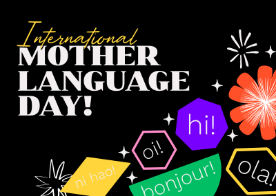 Quirky International Mother Language Day Postcard Image Preview