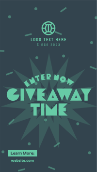 Confetti Enter Giveaway Facebook Story Design