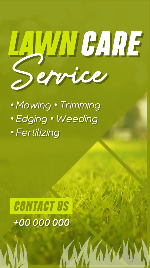 Lawn Care Maintenance Instagram Story Design