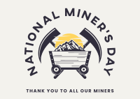 Miners Day Celebration Postcard Image Preview