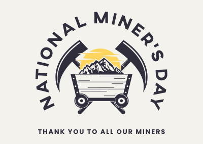 Miners Day Celebration Postcard Image Preview