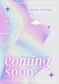Holographic Coming Soon Flyer Image Preview