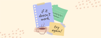 Post it Motivational Notes Facebook cover Image Preview