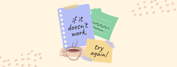 Post it Motivational Notes Facebook Cover Design Image Preview