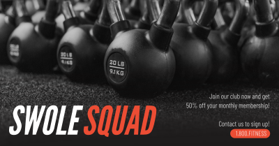Swole Squad Facebook ad Image Preview