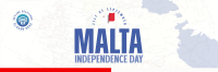 Simple Malta Independence Day Twitter Header Image Preview