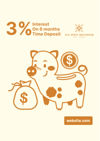 Piggy Time Deposit Flyer Image Preview