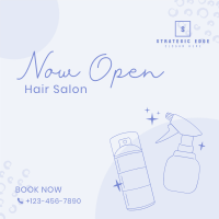 Hair Salon Opening Instagram Post Design