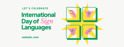 International Day of Sign Languages Facebook cover Image Preview