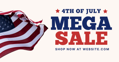 Fourth of July Sale Facebook ad Image Preview