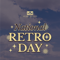 National Retro Day Clouds Linkedin Post Image Preview