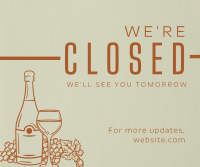 Minimalist Closed Restaurant Facebook post Image Preview