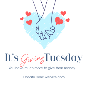 Giving Tuesday Hand Instagram post Image Preview