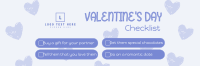 Valentine's Checklist Twitter header (cover) Image Preview