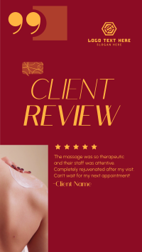 Spa Client Review Facebook story Image Preview