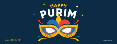 Purim Mask Facebook cover Image Preview